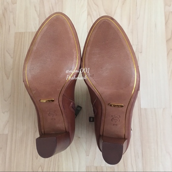 Dark Brown Ralph Lauren Ankle Boots Buckle - Picture 5 of 8